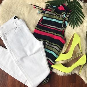 Brand new neon yellow pumps